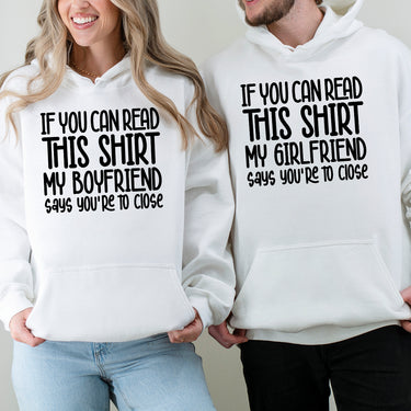 If You Can Read This Shirt Funny His & Her Matching Hoodies For Couples
